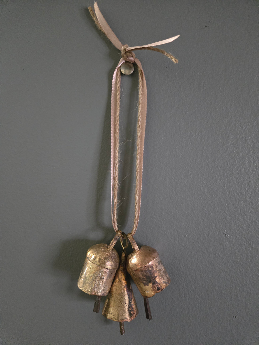 Protection Bells - Burlap/Pink